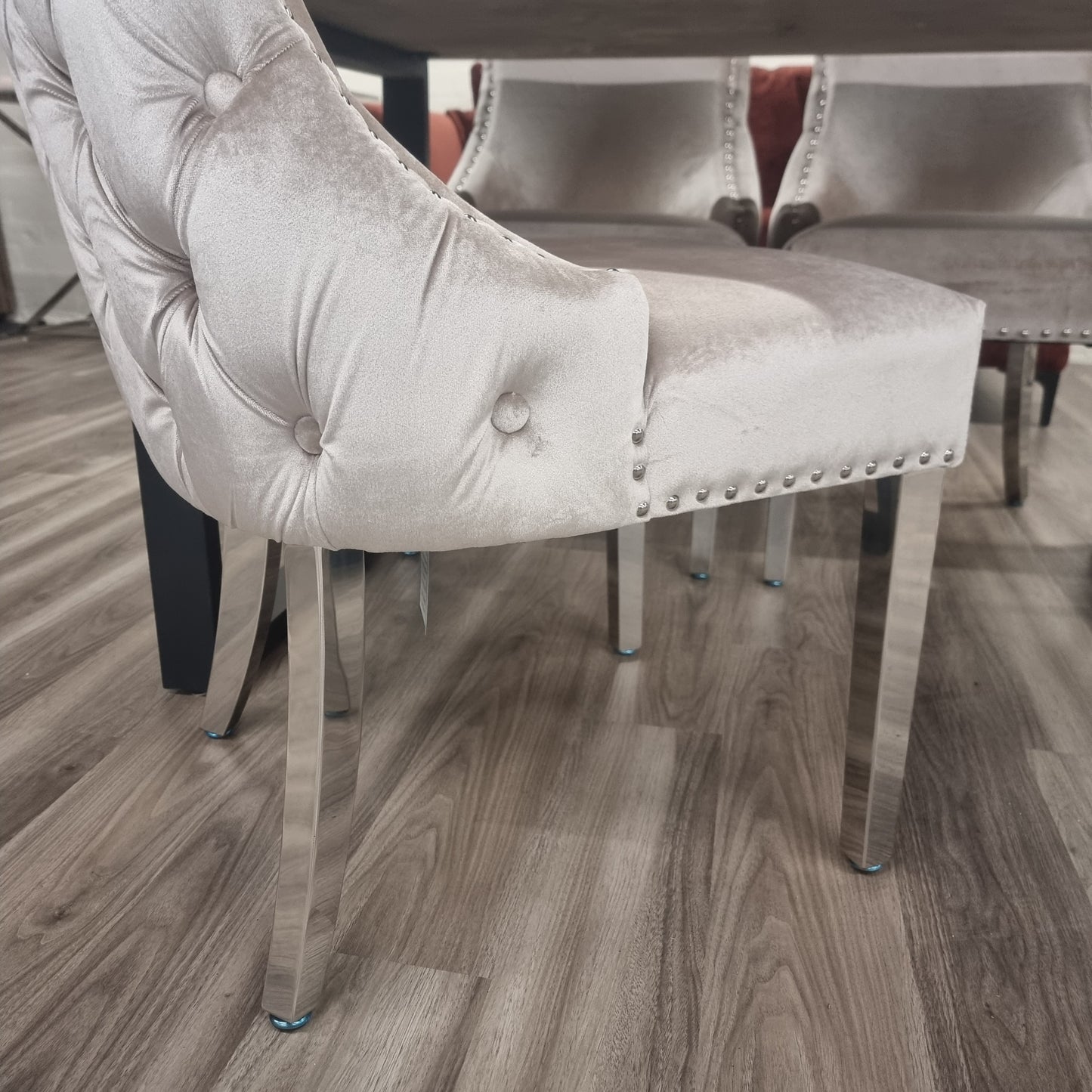 Kensington Velvet Chrome Dining Chair