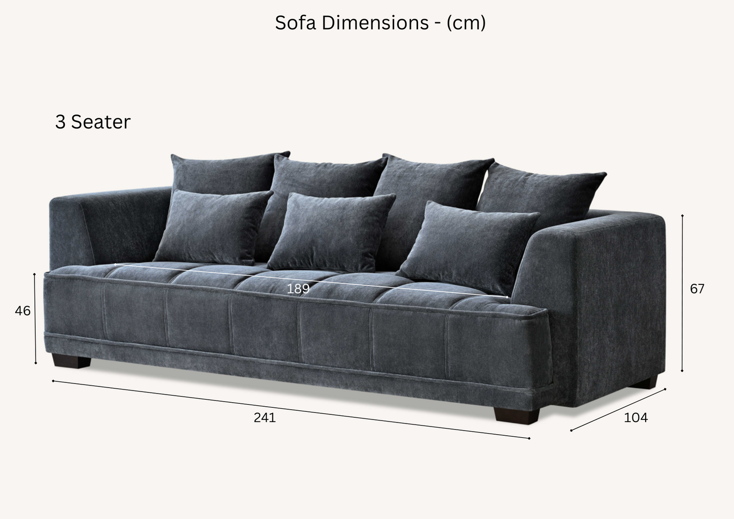 Aluxo Gramercy Sofa Range in Steel Velvet