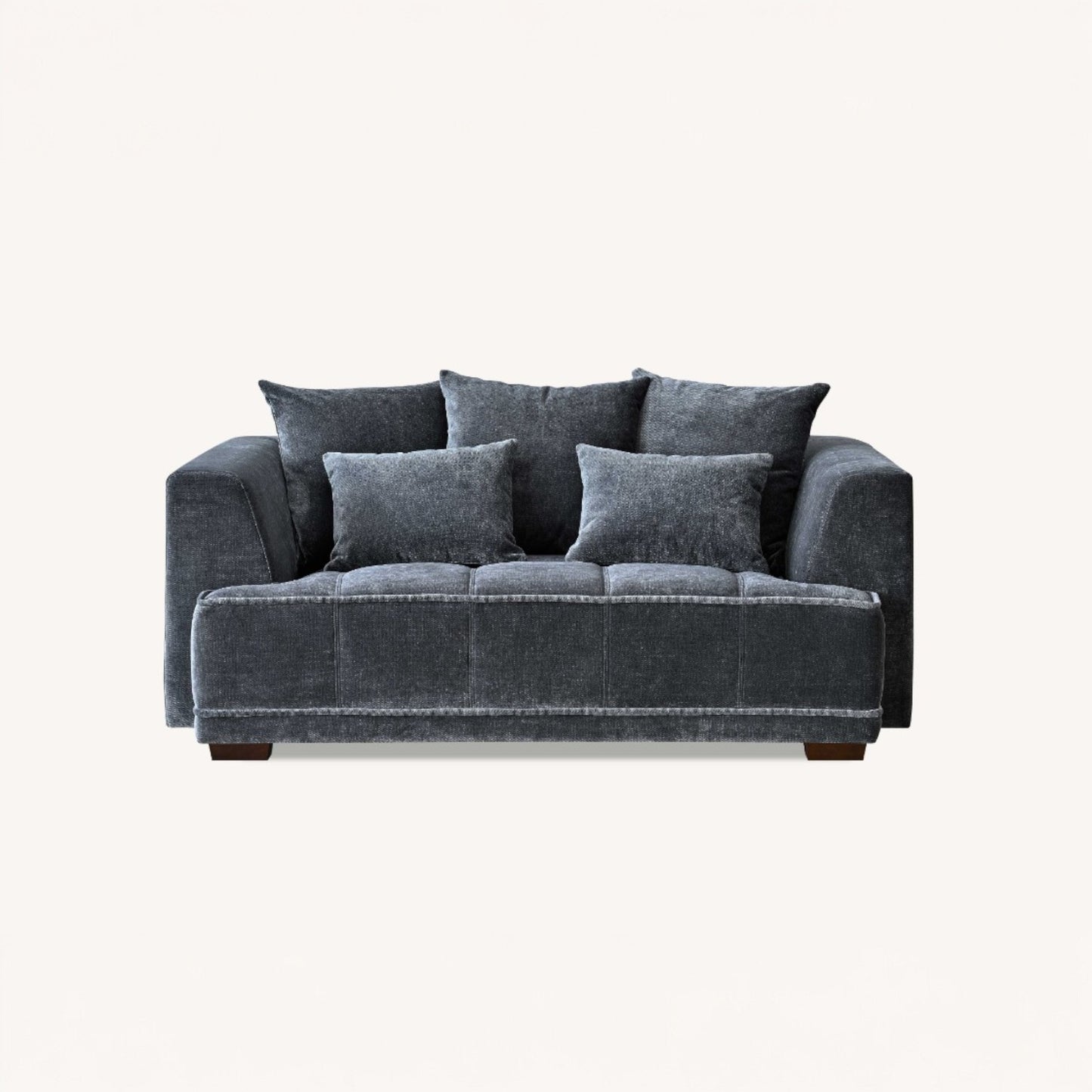 Aluxo Gramercy Sofa Range in Steel Velvet