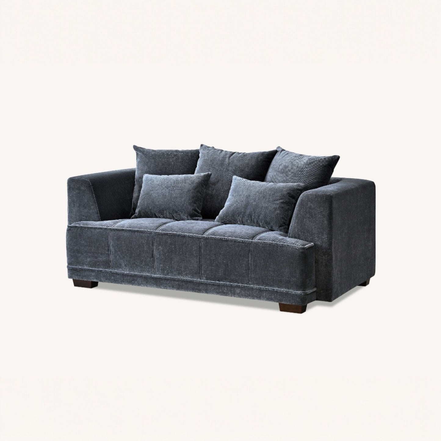 Aluxo Gramercy Sofa Range in Steel Velvet
