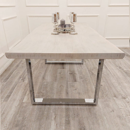 Freya 1.8 Dining Table with Chrome Metal Legs