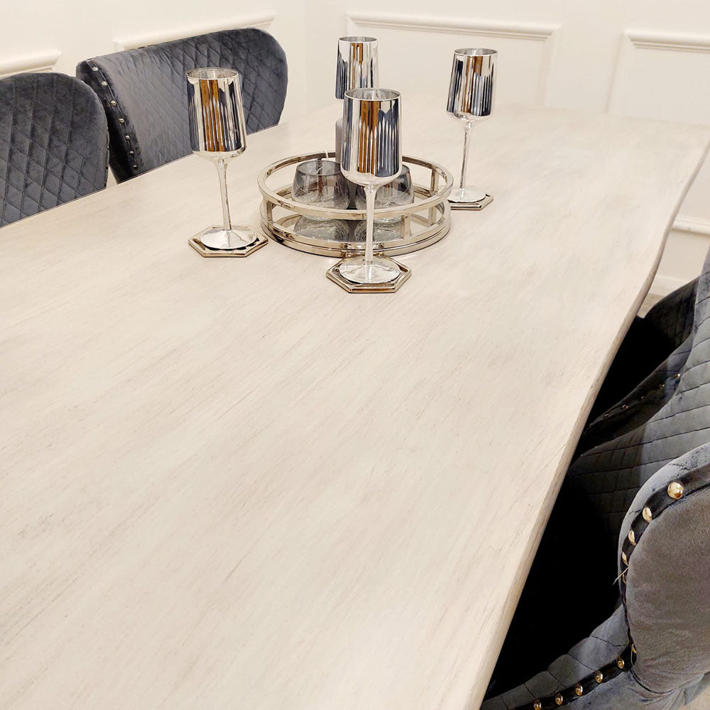 Freya 1.8 Dining Table with Chrome Metal Legs