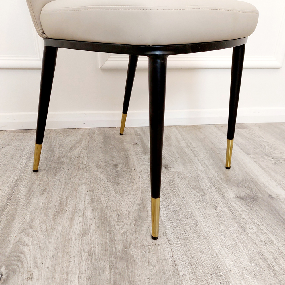 Etta Beige Leather Dining Chair