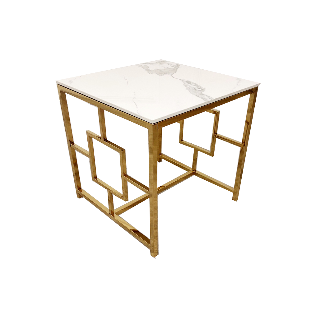 Geo Gold Lamp Table