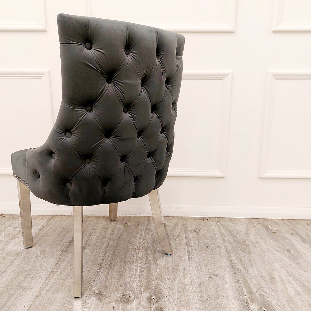 Kensington Velvet Chrome Dining Chair