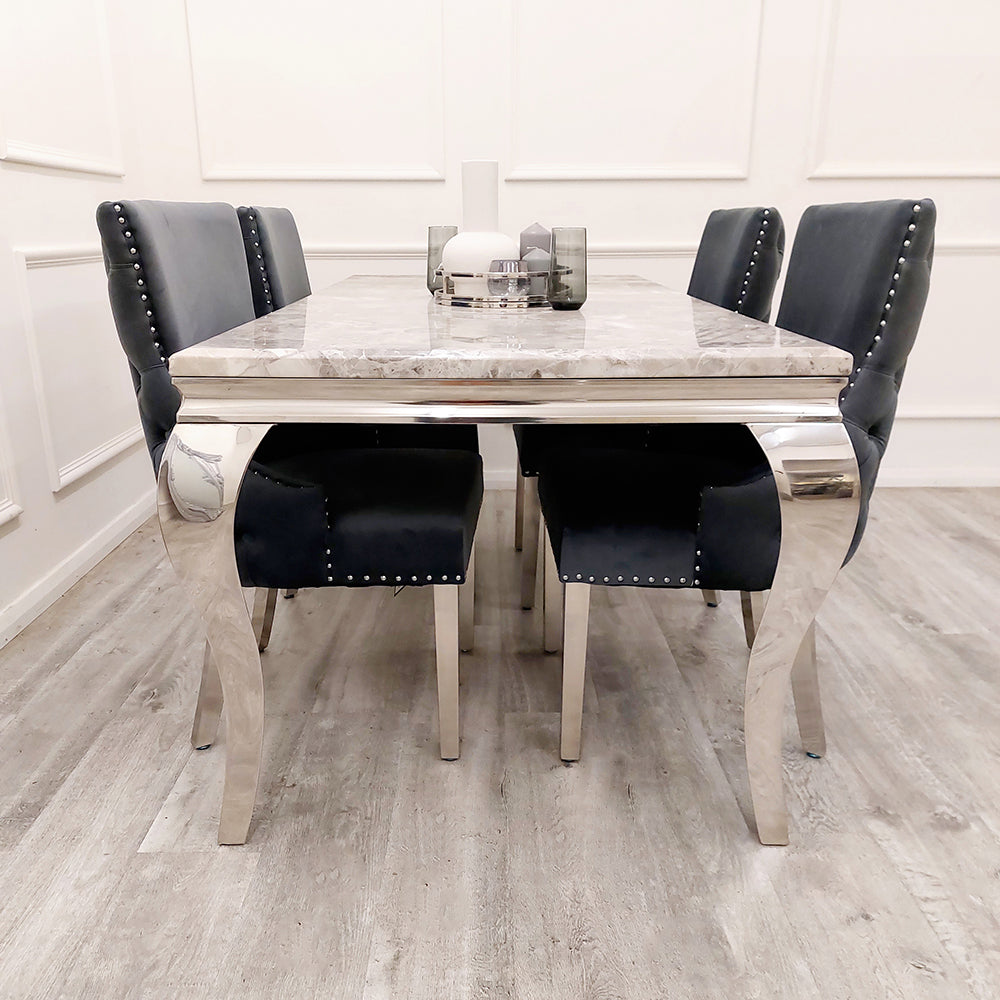 Kensington Velvet Chrome Dining Chair