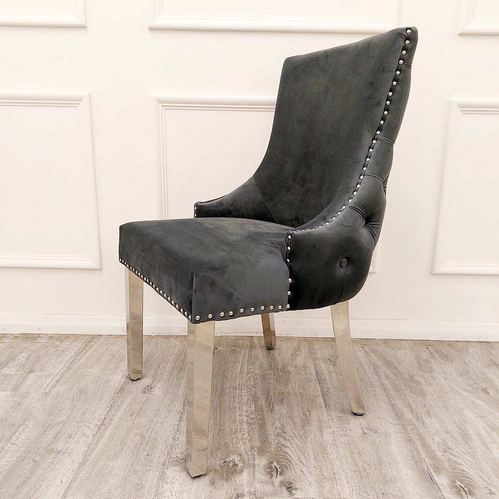 Kensington Velvet Chrome Dining Chair