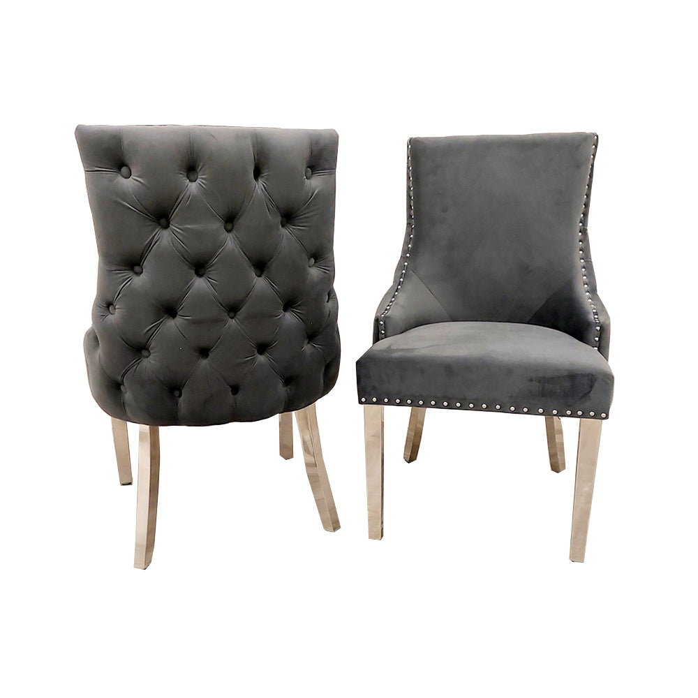 Kensington Velvet Chrome Dining Chair
