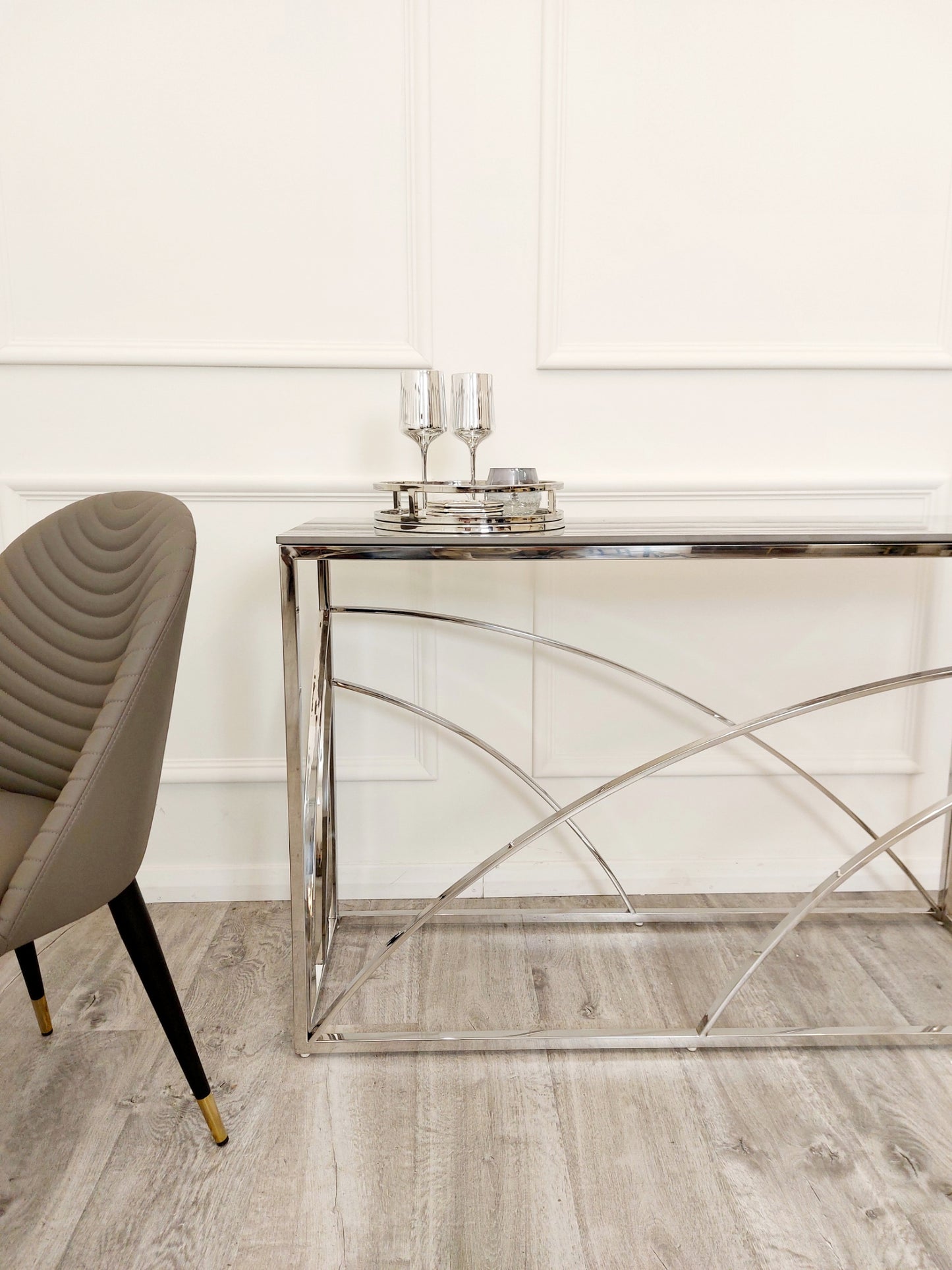 Stella Chrome Console Table