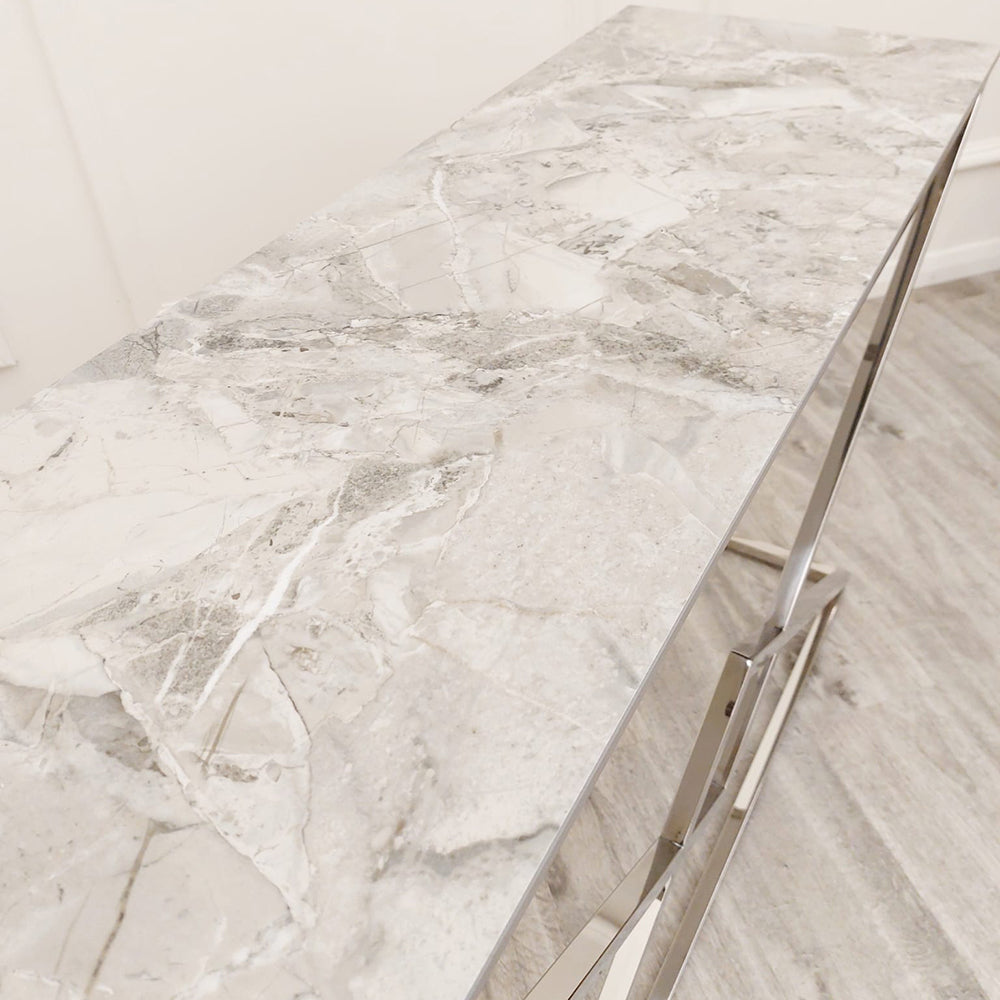 Vesta Chrome Console Table