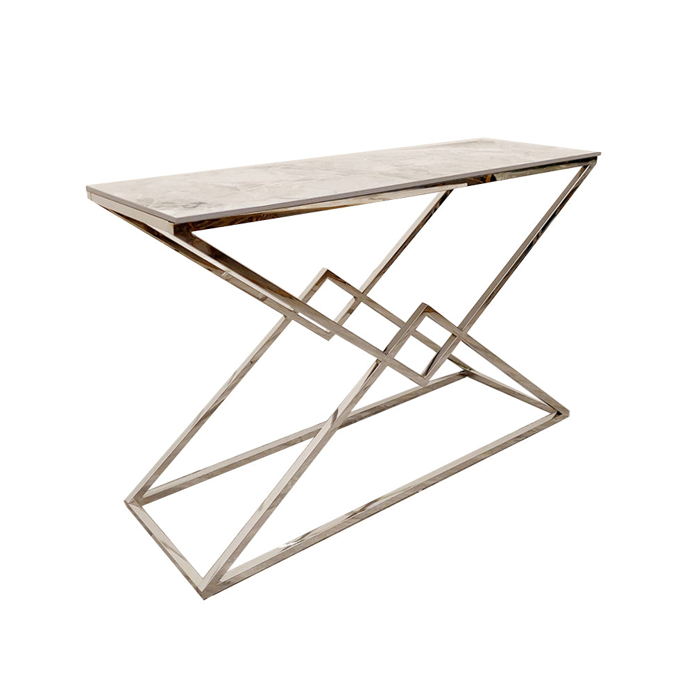 Vesta Chrome Console Table