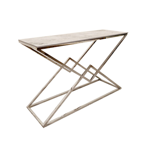 Vesta Chrome Console Table