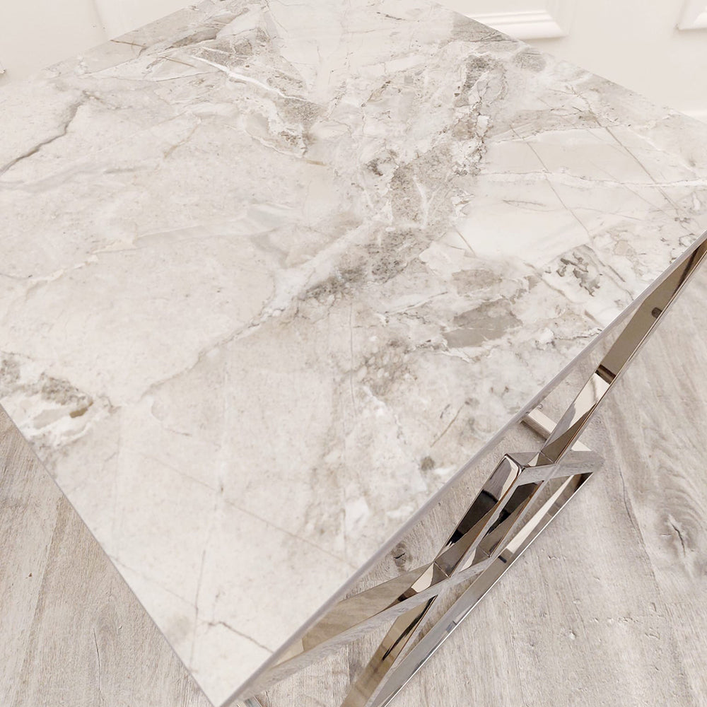 Vesta Chrome Lamp Table