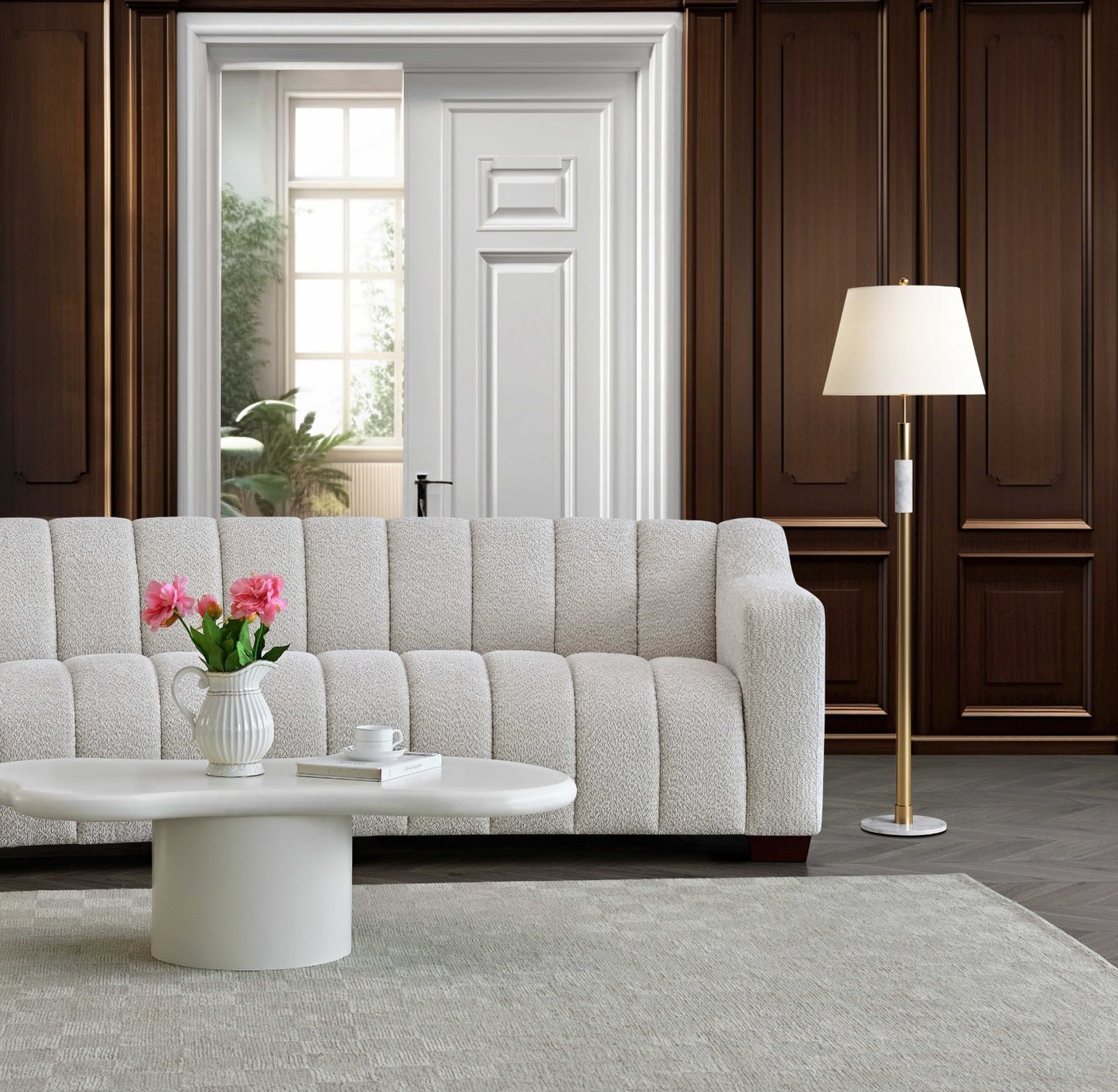 Aluxo Astoria 3 Seater Sofa in Oatmeal Boucle