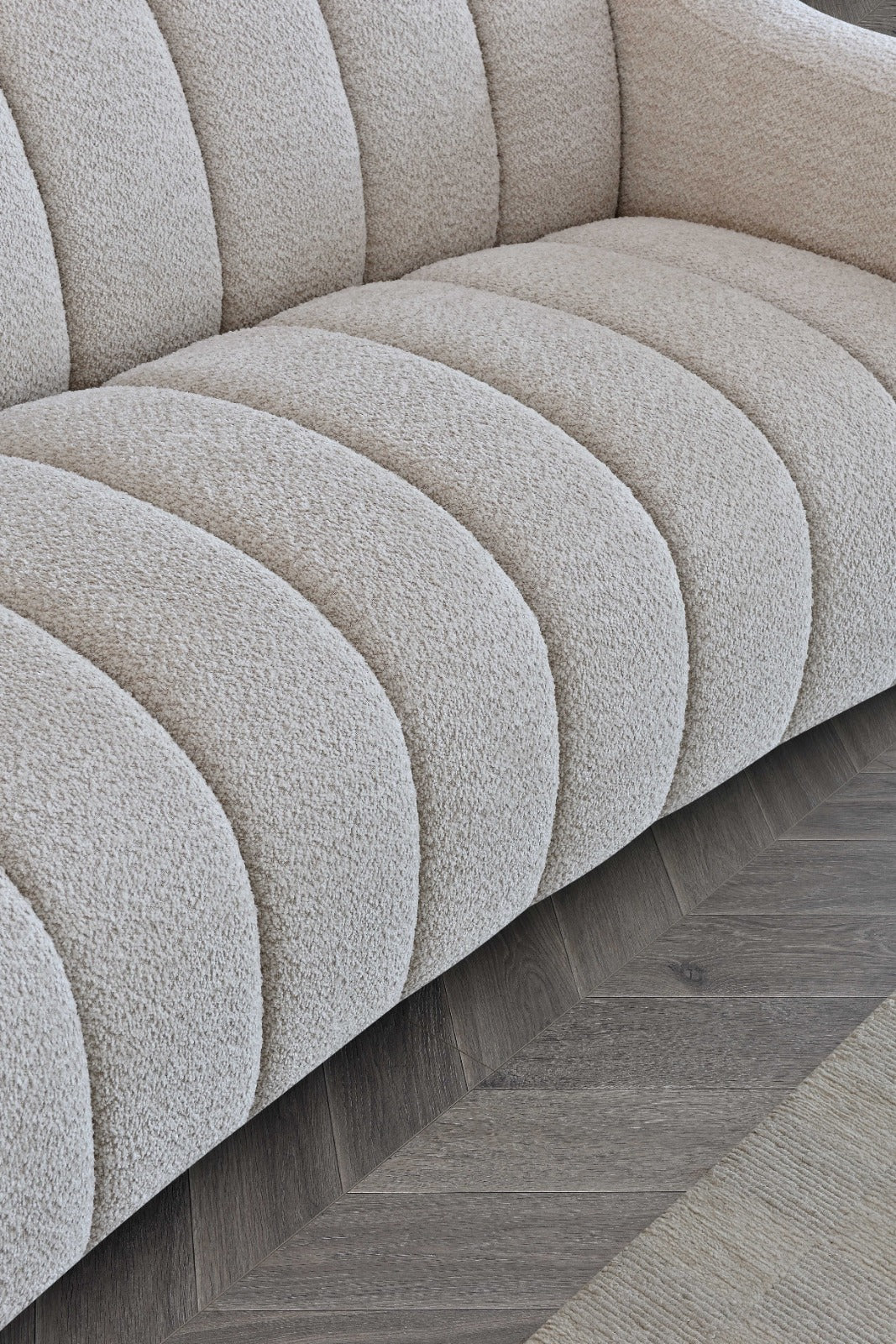 Aluxo Astoria 3 Seater Sofa in Oatmeal Boucle
