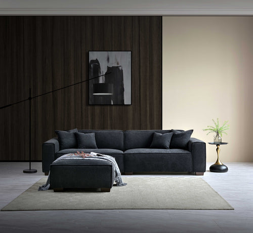 Aluxo Dakota 4 Seater Sofa in Midnight Boucle