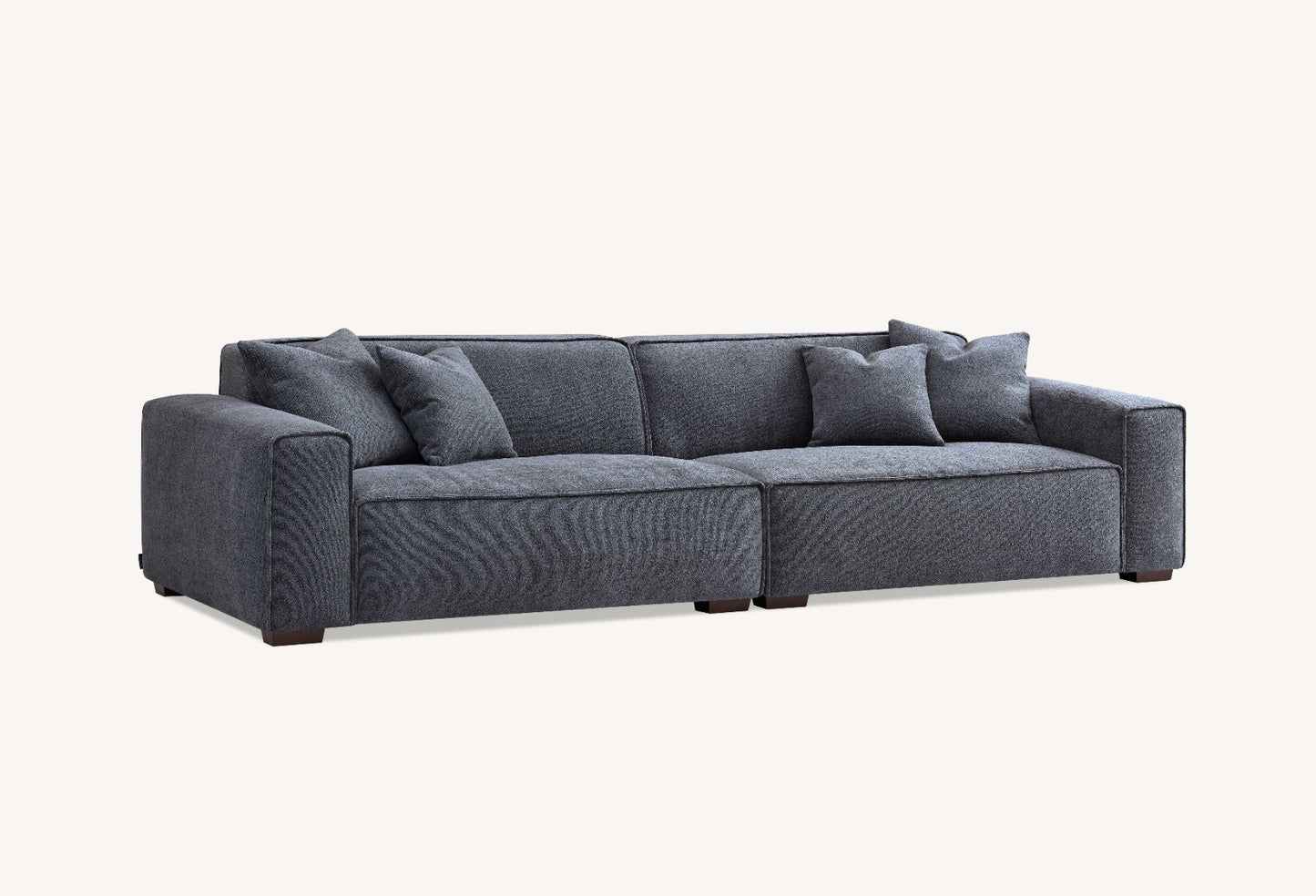 Aluxo Dakota 4 Seater Sofa in Charcoal Boucle