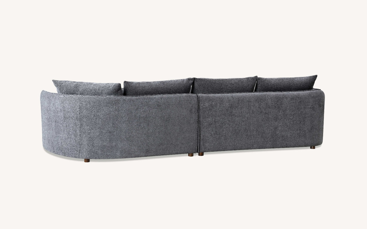 Aluxo Rubin Corner Sofa in Charcoal Boucle
