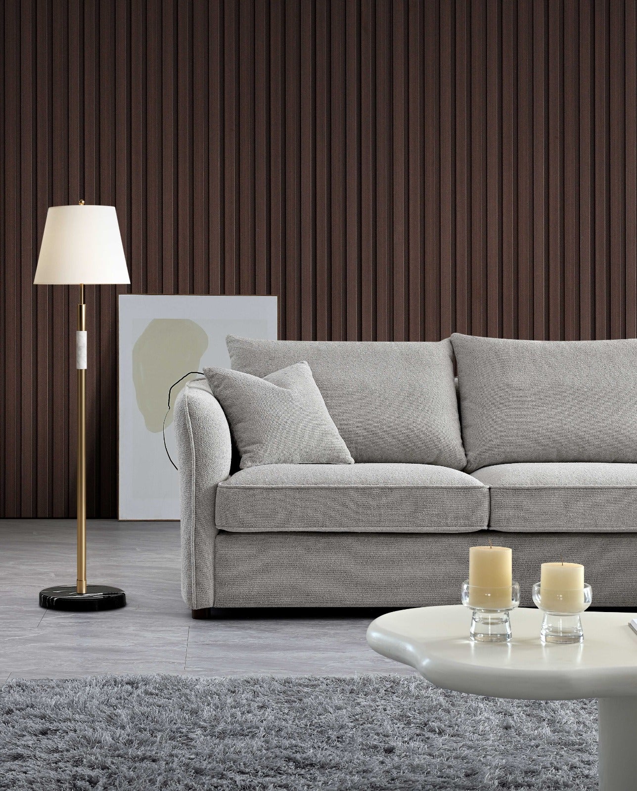 Aluxo Rubin Corner Sofa in Pebble Boucle