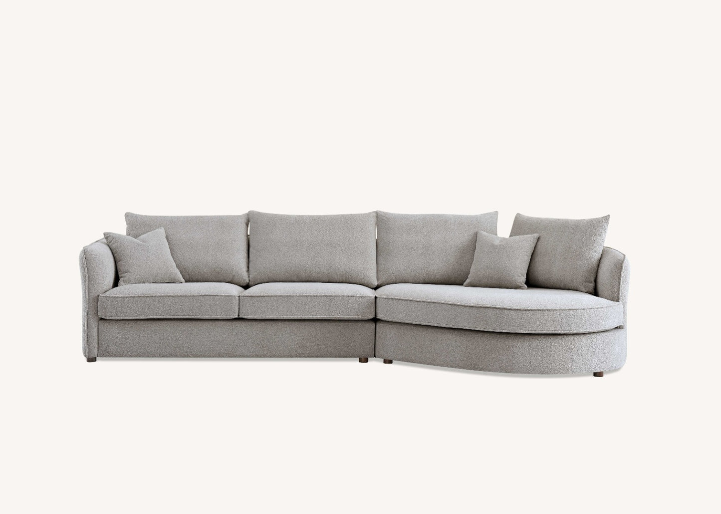Aluxo Rubin Corner Sofa in Pebble Boucle