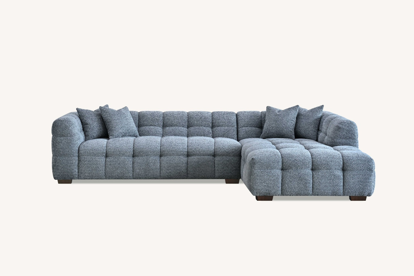 Aluxo Tribeca Corner Sofa in Iron Boucle