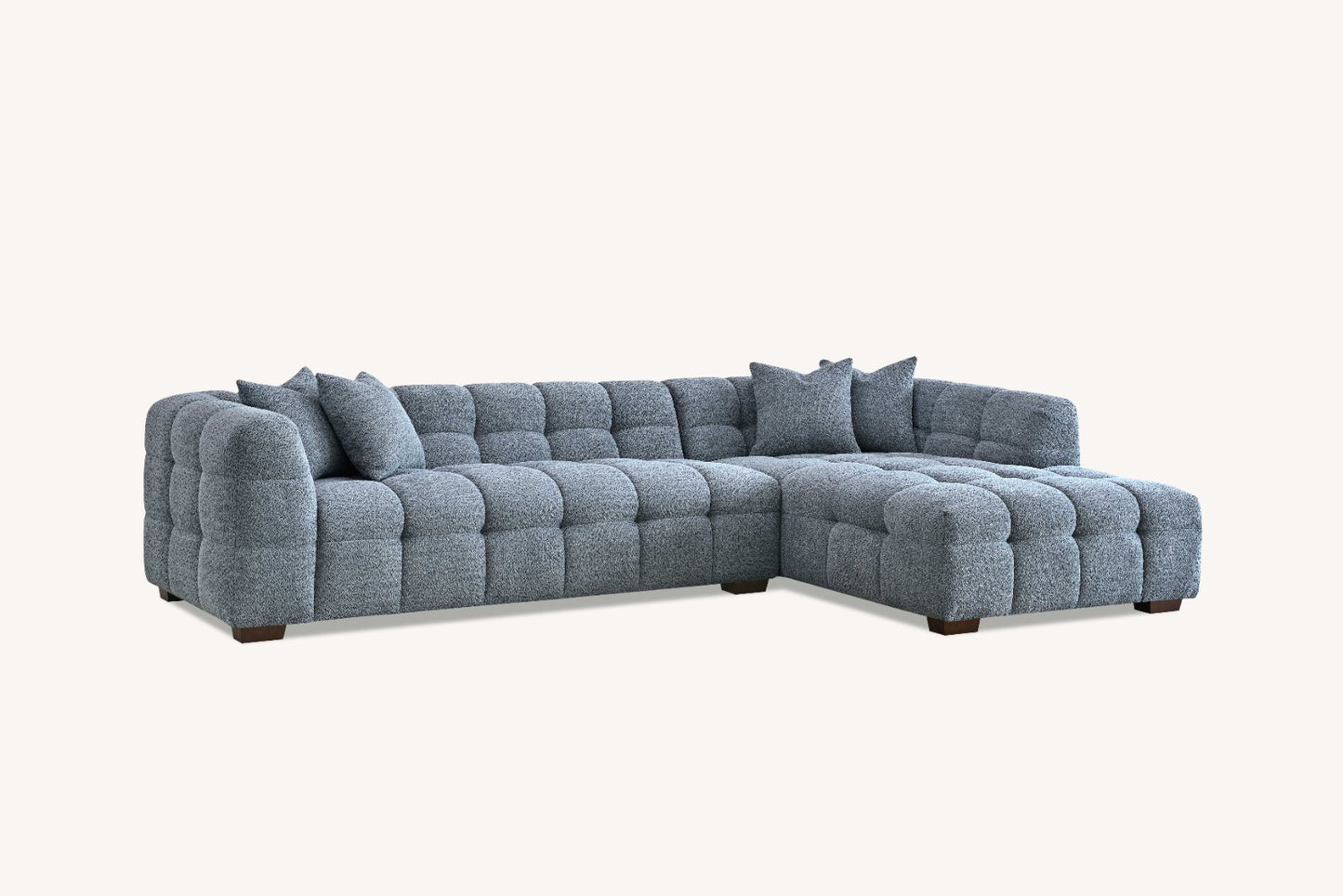 Aluxo Tribeca Corner Sofa in Iron Boucle