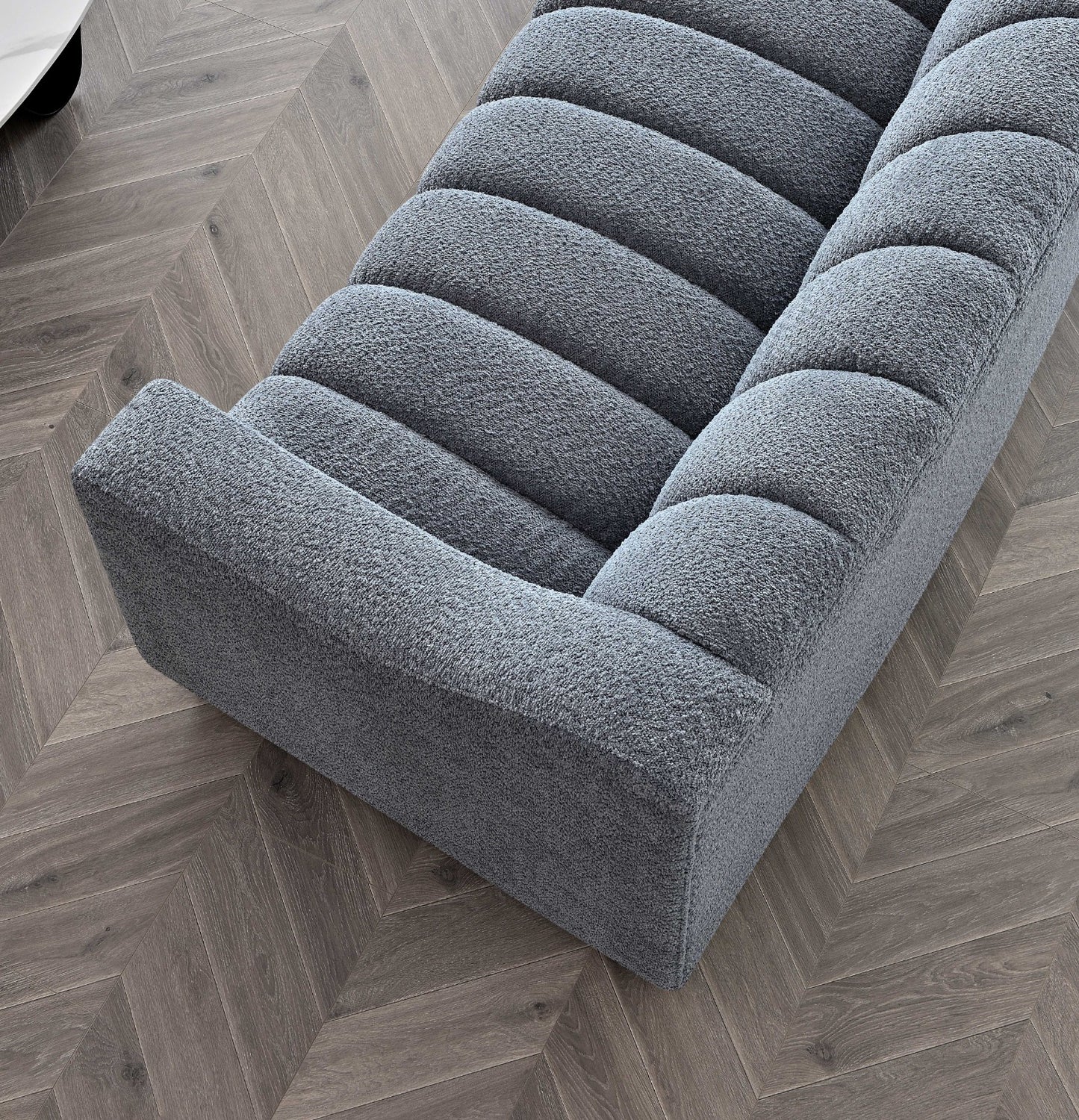 Aluxo Astoria 3 Seater Sofa in Iron Boucle