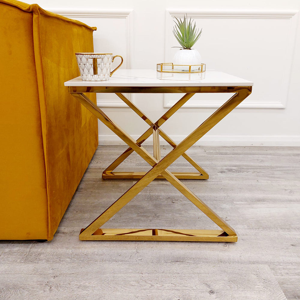 Zion Gold Lamp Table