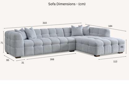 Aluxo Tribeca Sofa Range in Pearl Boucle