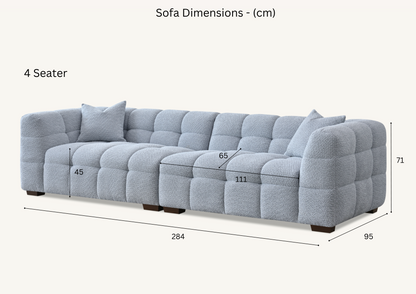 Aluxo Tribeca Sofa Range in Pearl Boucle