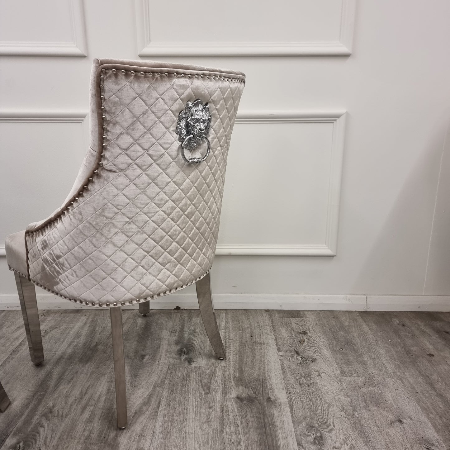 BENTLEY VELVET CHROME DINING CHAIR