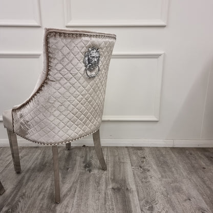 Bentley Velvet Chrome Dining Chair