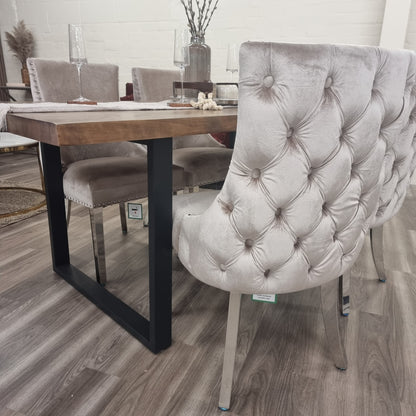 KENSINGTON DINING CHAIR WITH CHROME LEGS