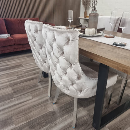 KENSINGTON DINING CHAIR WITH CHROME LEGS