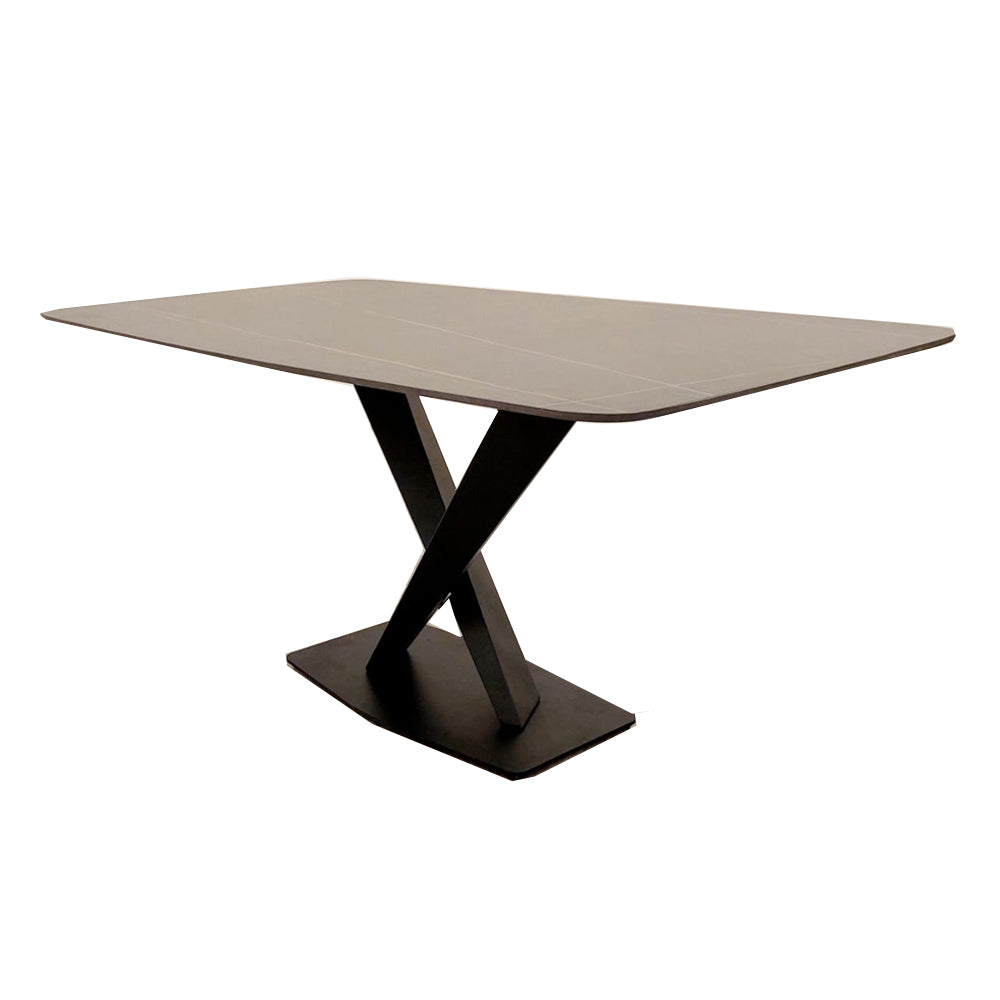 APOLLO 1.6 BLACK DINING TABLE WITH BLACK SINTERED STONE