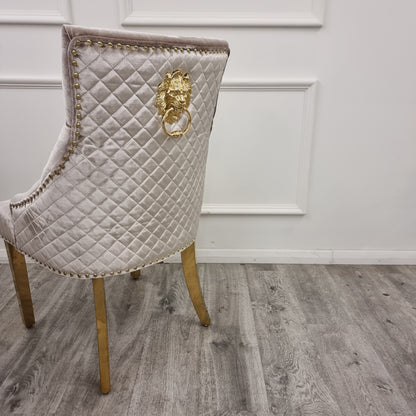 BENTLEY VELVET GOLD DINING CHAIR