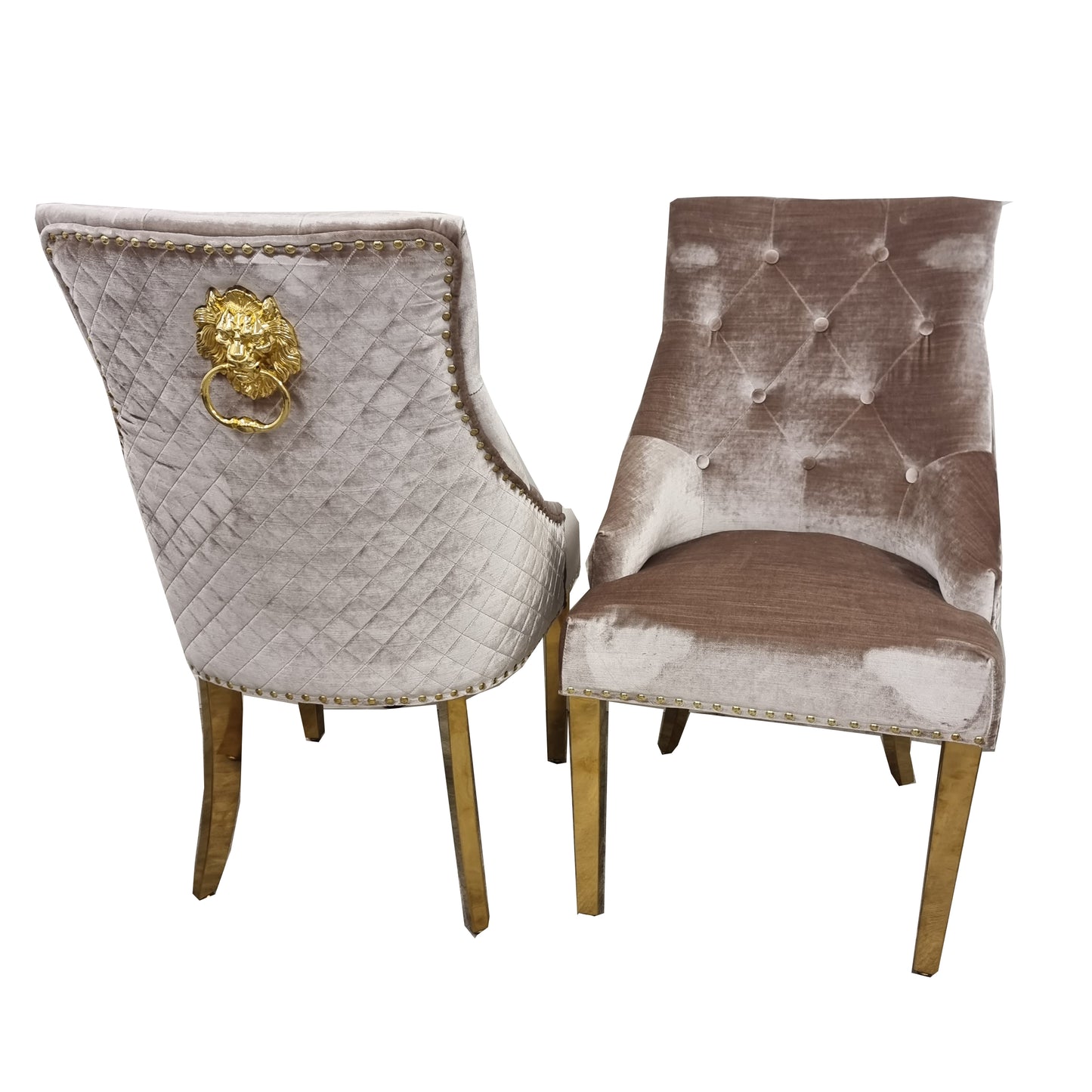 BENTLEY VELVET GOLD DINING CHAIR