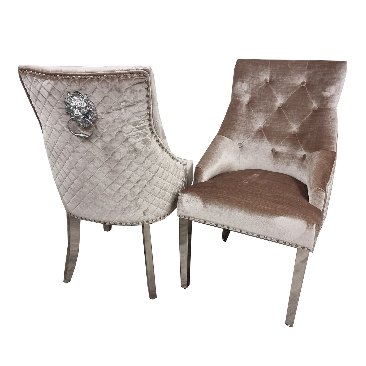 BENTLEY VELVET CHROME DINING CHAIR