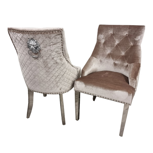 Bentley Velvet Chrome Dining Chair