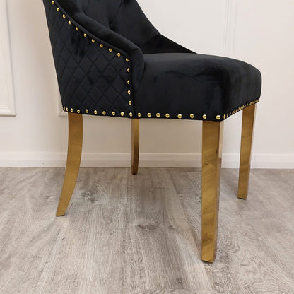 Bentley Velvet Gold Dining Chair