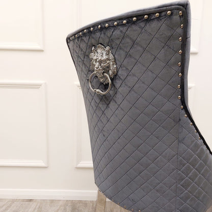 Bentley Velvet Chrome Dining Chair