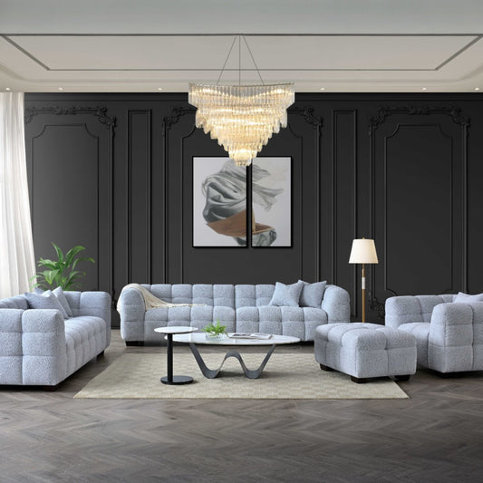 Aluxo Tribeca Sofa Range in Pearl Boucle