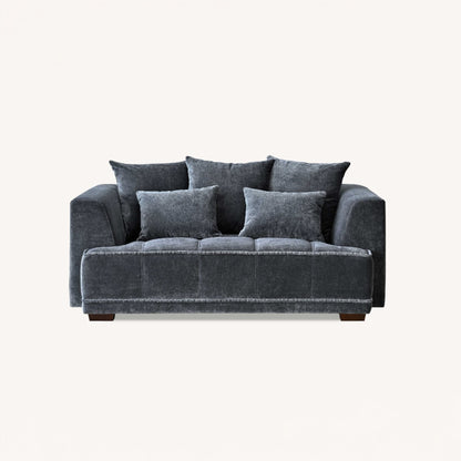 Aluxo Gramercy Sofa Range in Steel Velvet