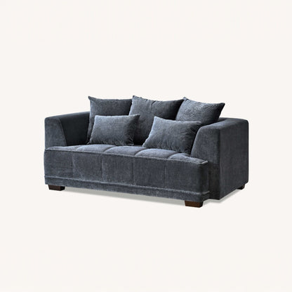 Aluxo Gramercy Sofa Range in Steel Velvet