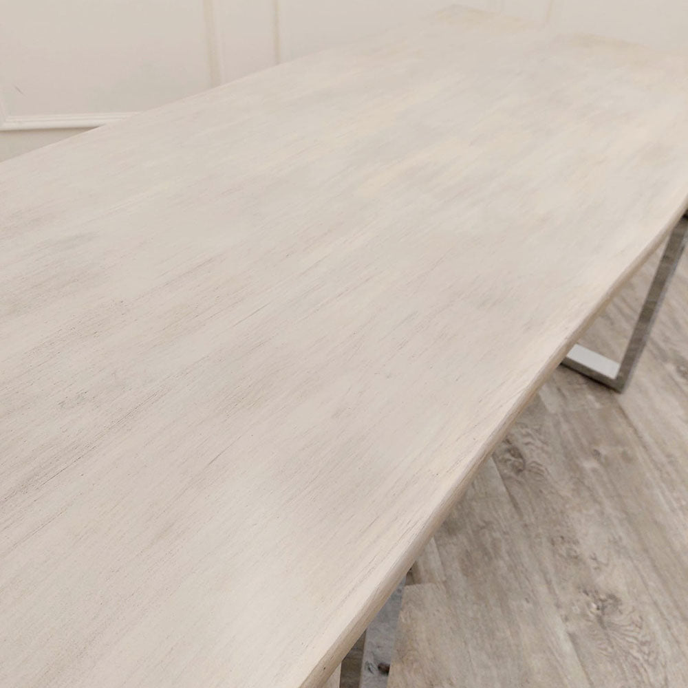 Freya 1.8 Dining Table with Chrome Metal Legs