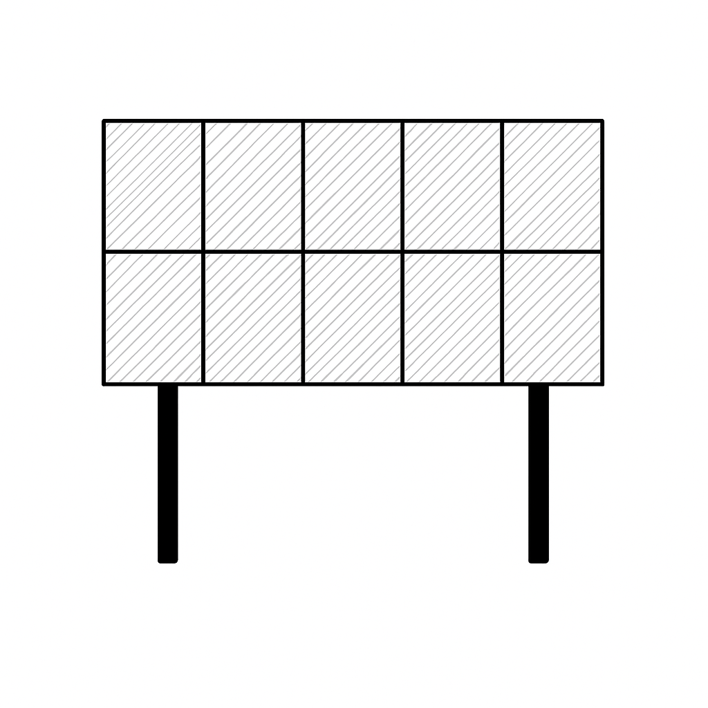 26" Strutted Headboard