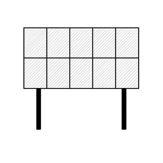 26" Strutted Headboard