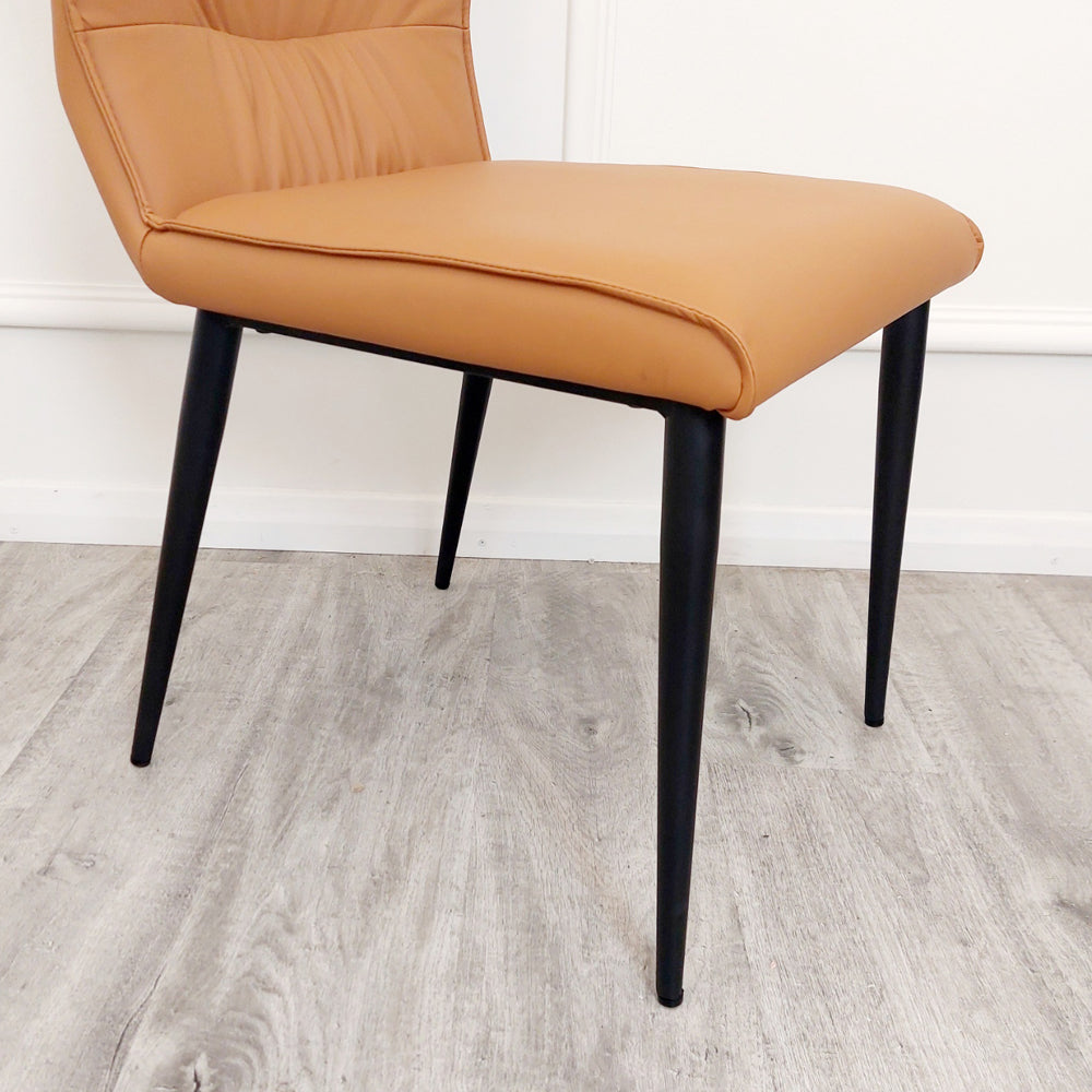 FLORA LEATHER DINING CHAIR