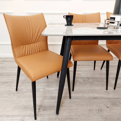 FLORA LEATHER DINING CHAIR