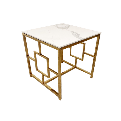 Geo Gold Lamp Table